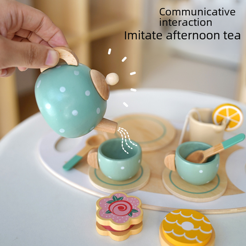 Wooden Afternoon Tea Set